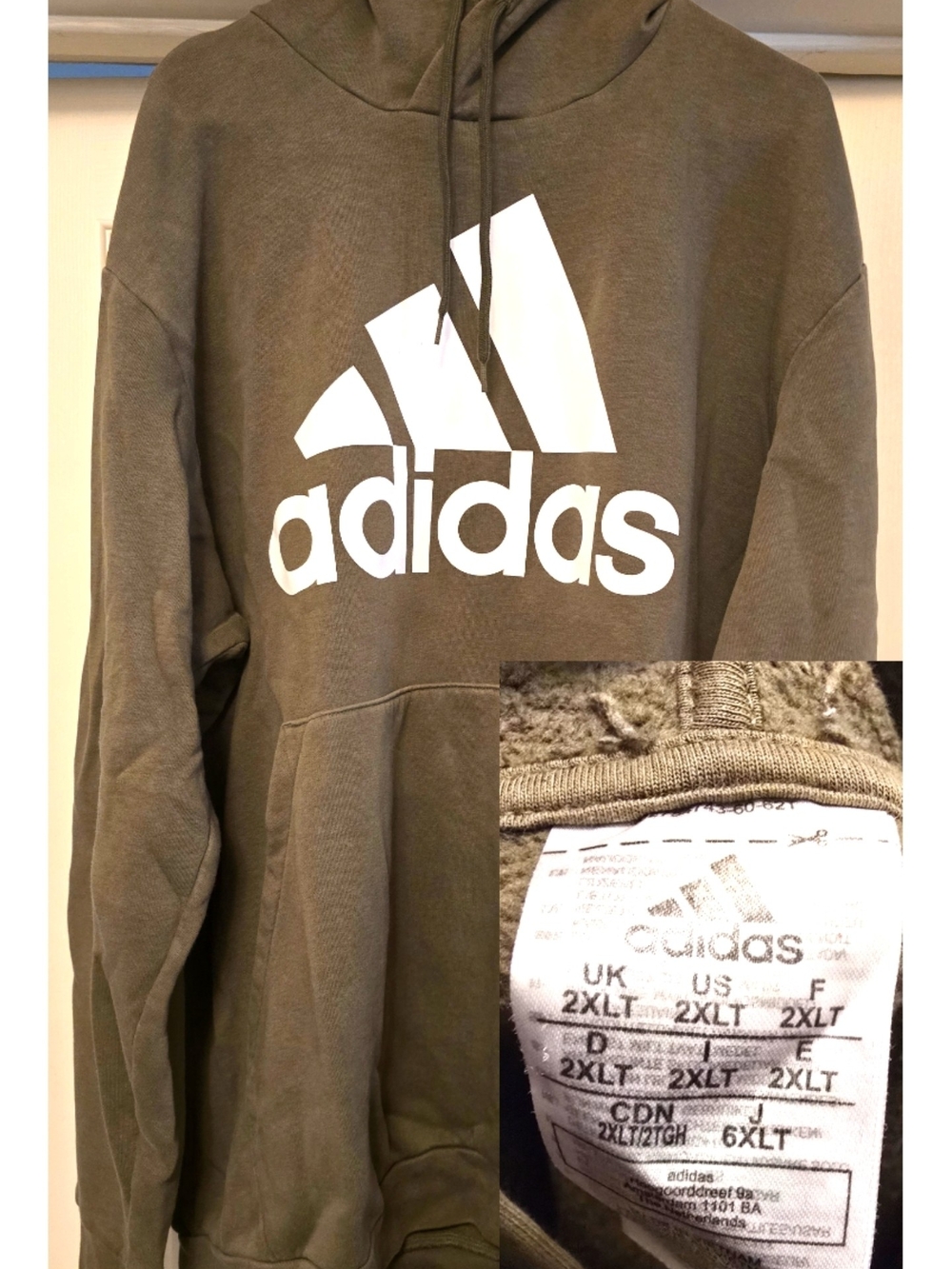 2XT adidas Gray Crewneck Hoodie with White Logo